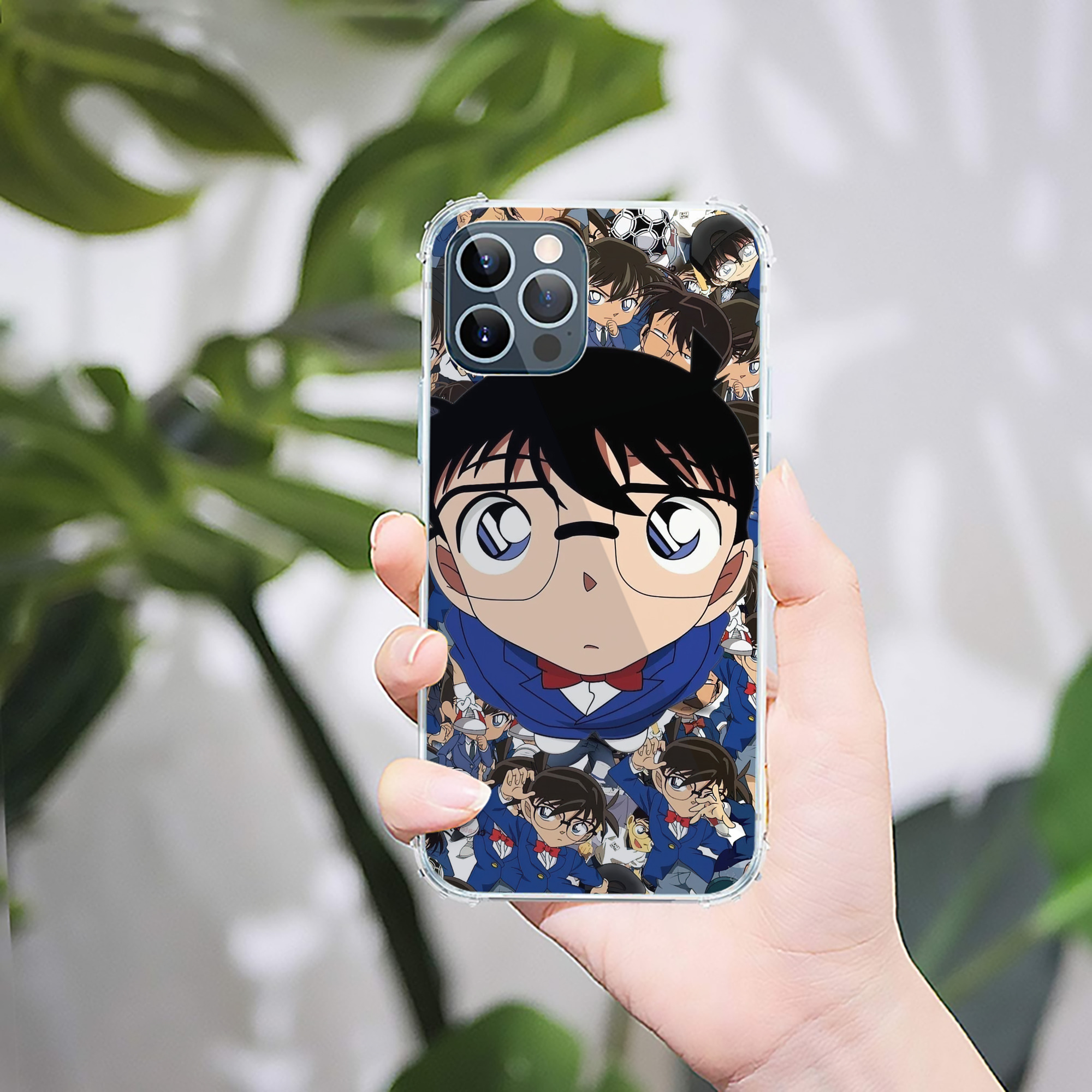 （画像用） 名探偵コナン Detective Conan 【iPhone 12シリーズ対応】透明スマホケース（クリアソフトケース）